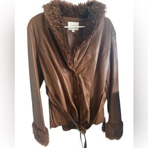 Brown Faux Leather Jacket